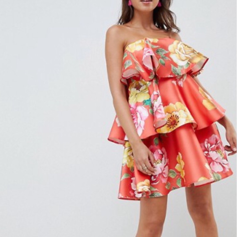 ASOS tiered mini dress